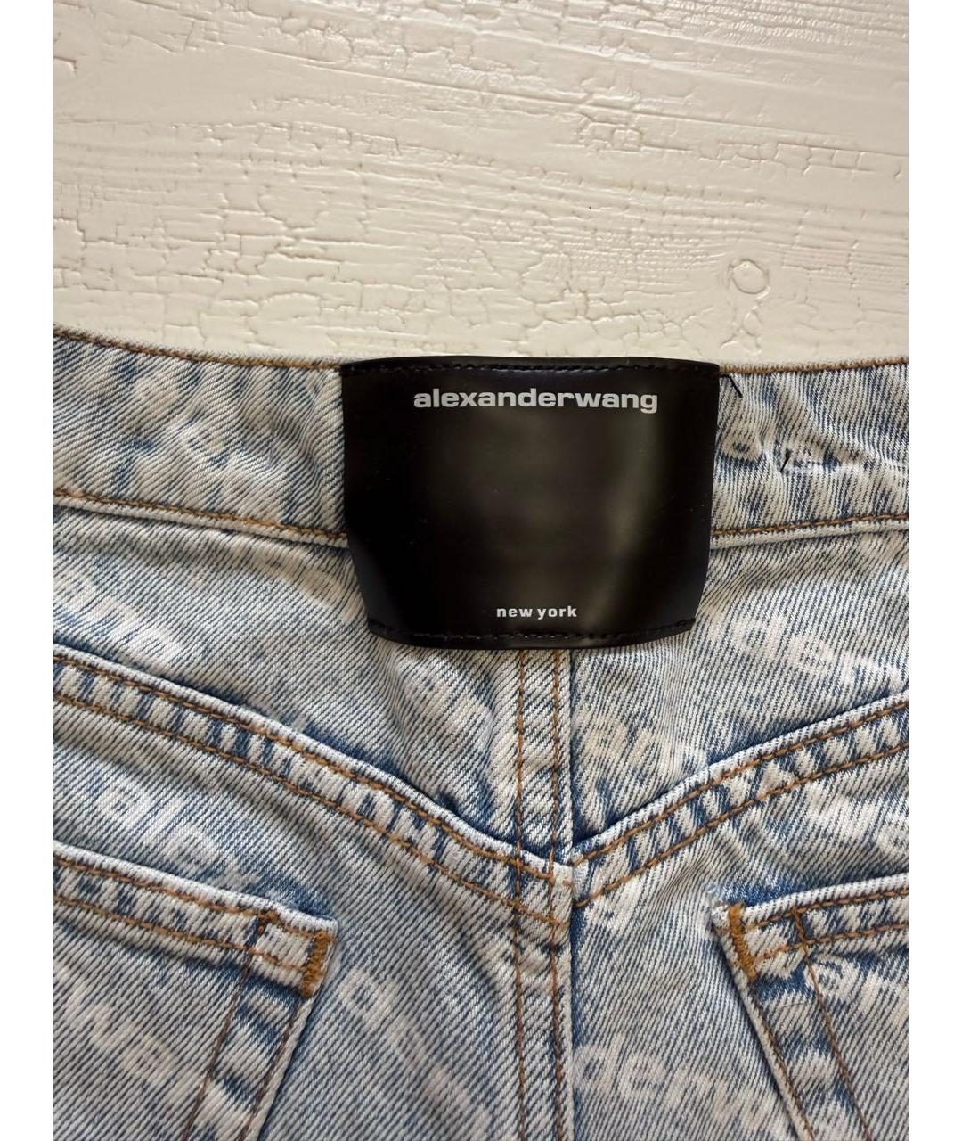 ALEXANDER WANG Голубые хлопковые шорты, фото 3