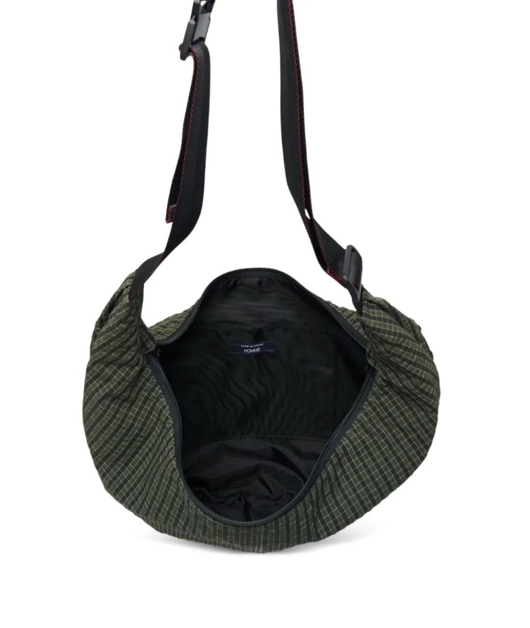 COMME DES GARÇONS HOMME PLUS Хаки тканевая сумка на плечо, фото 3