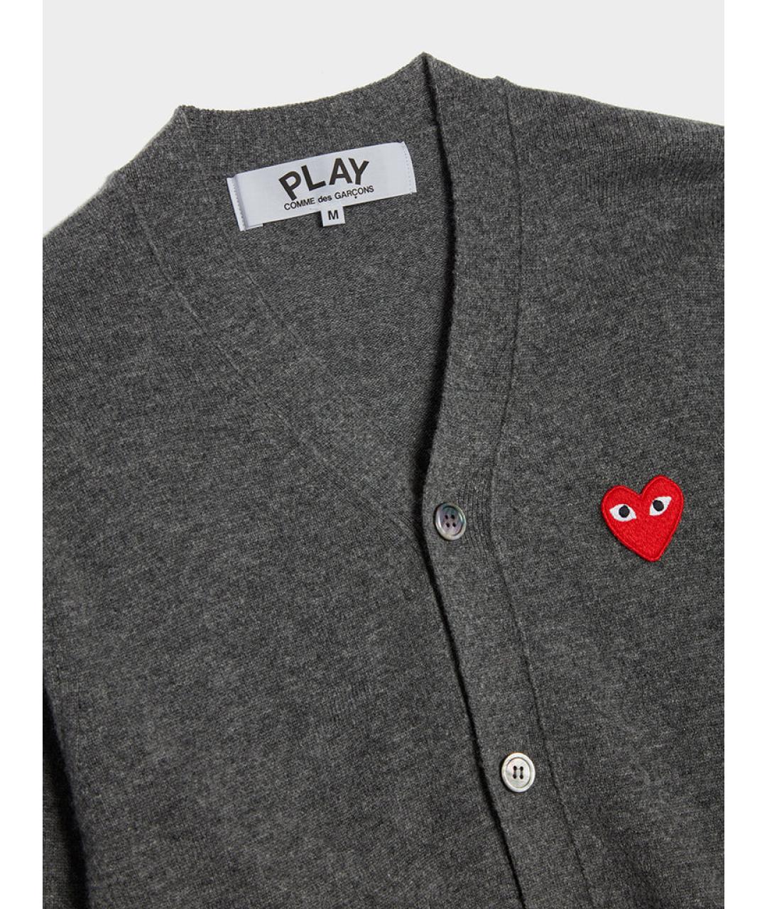 COMME DES GARÇONS PLAY Серый кардиган, фото 3