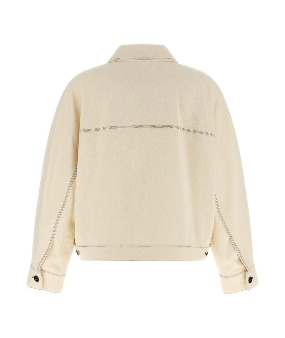 MAX MARA Белая хлопковая куртка, фото 2