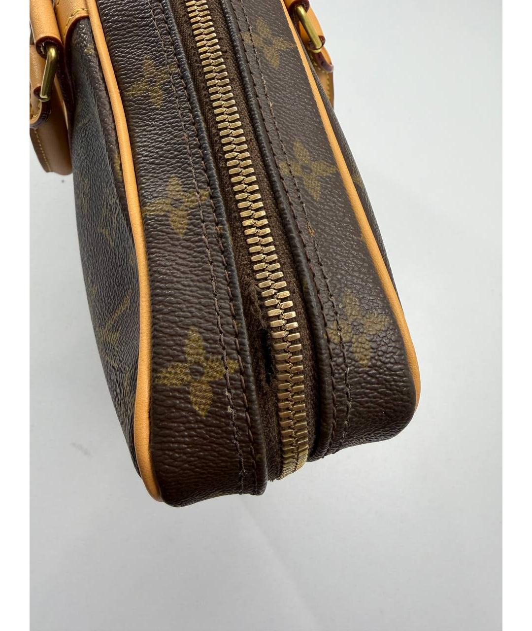 LOUIS VUITTON Коричневый кожаный портфель, фото 9