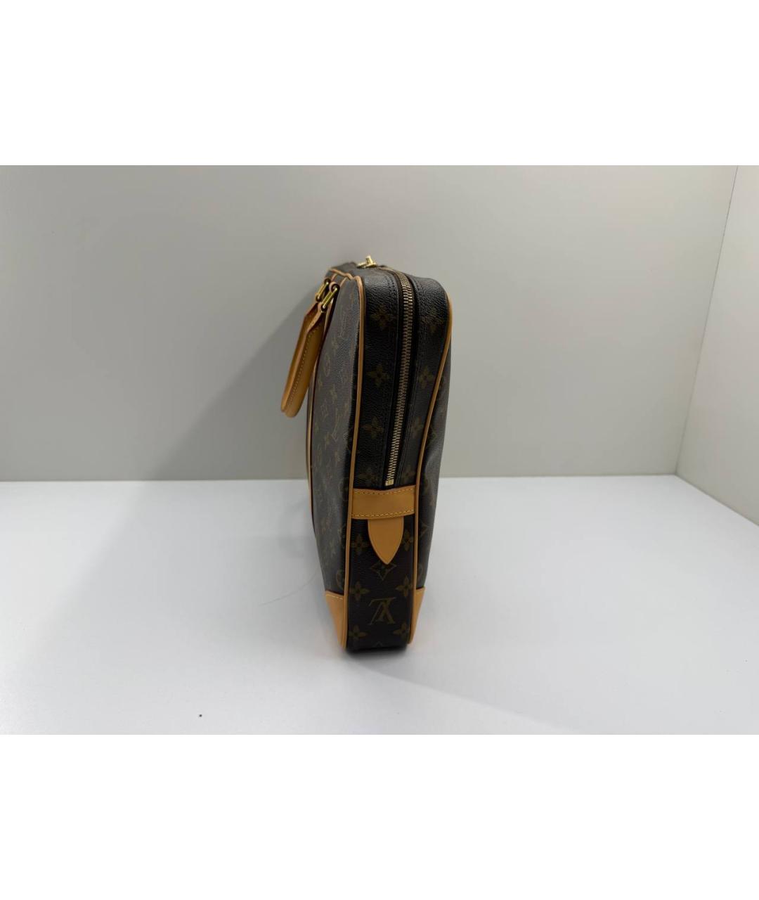 LOUIS VUITTON Коричневый кожаный портфель, фото 5