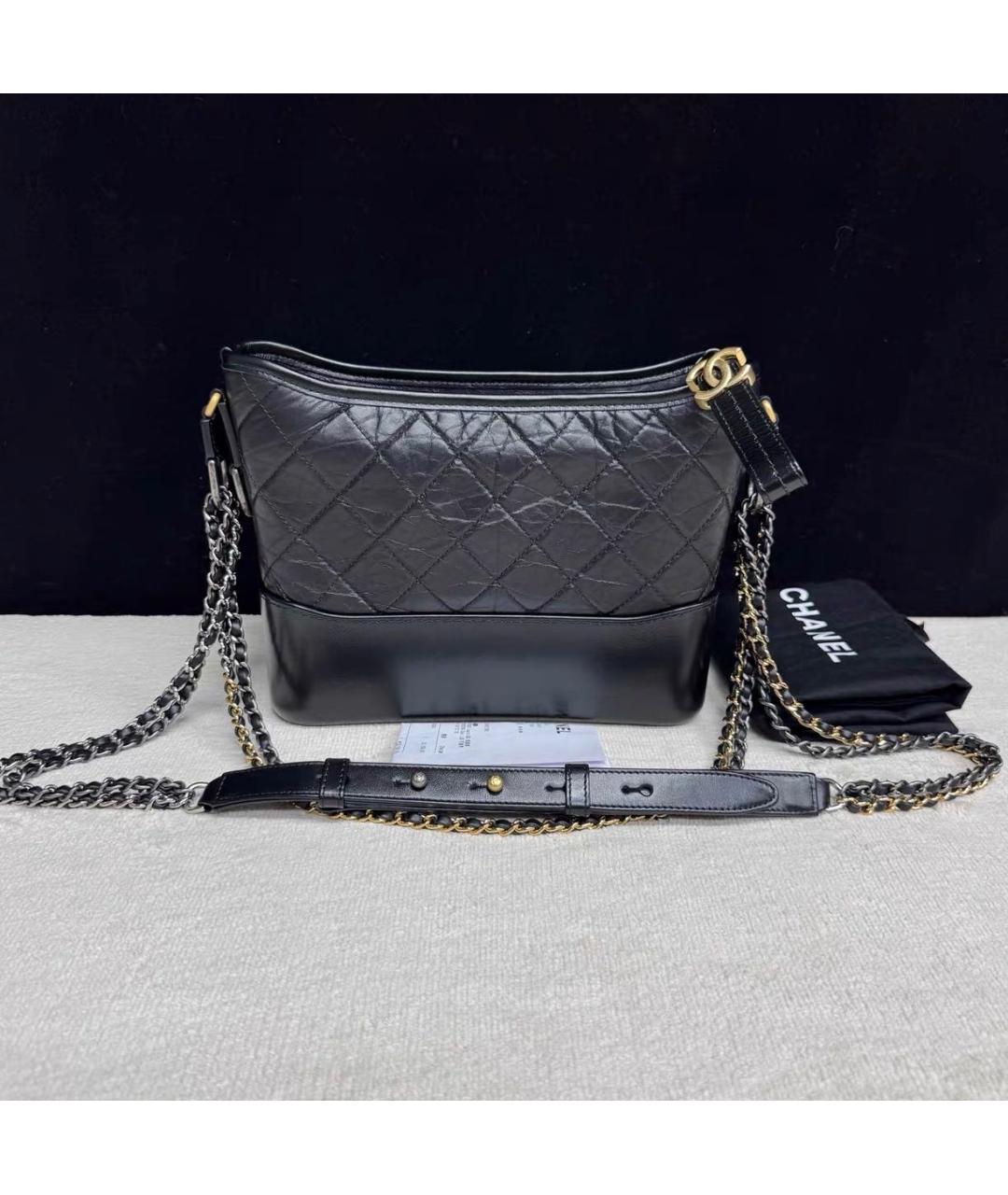 CHANEL Черная кожаная сумка через плечо, фото 9