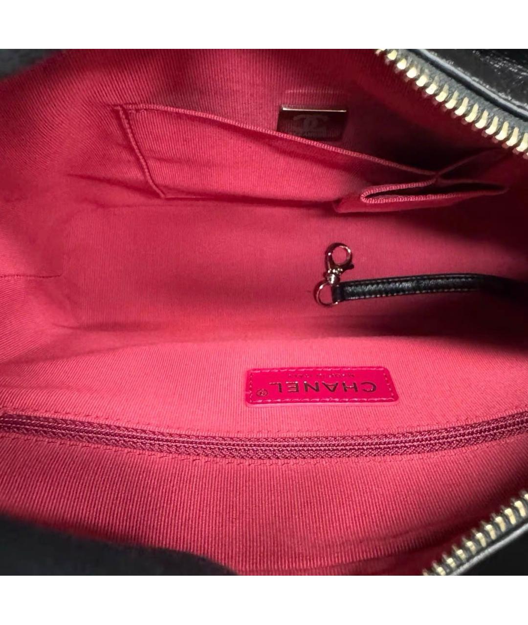 CHANEL Черная кожаная сумка через плечо, фото 7