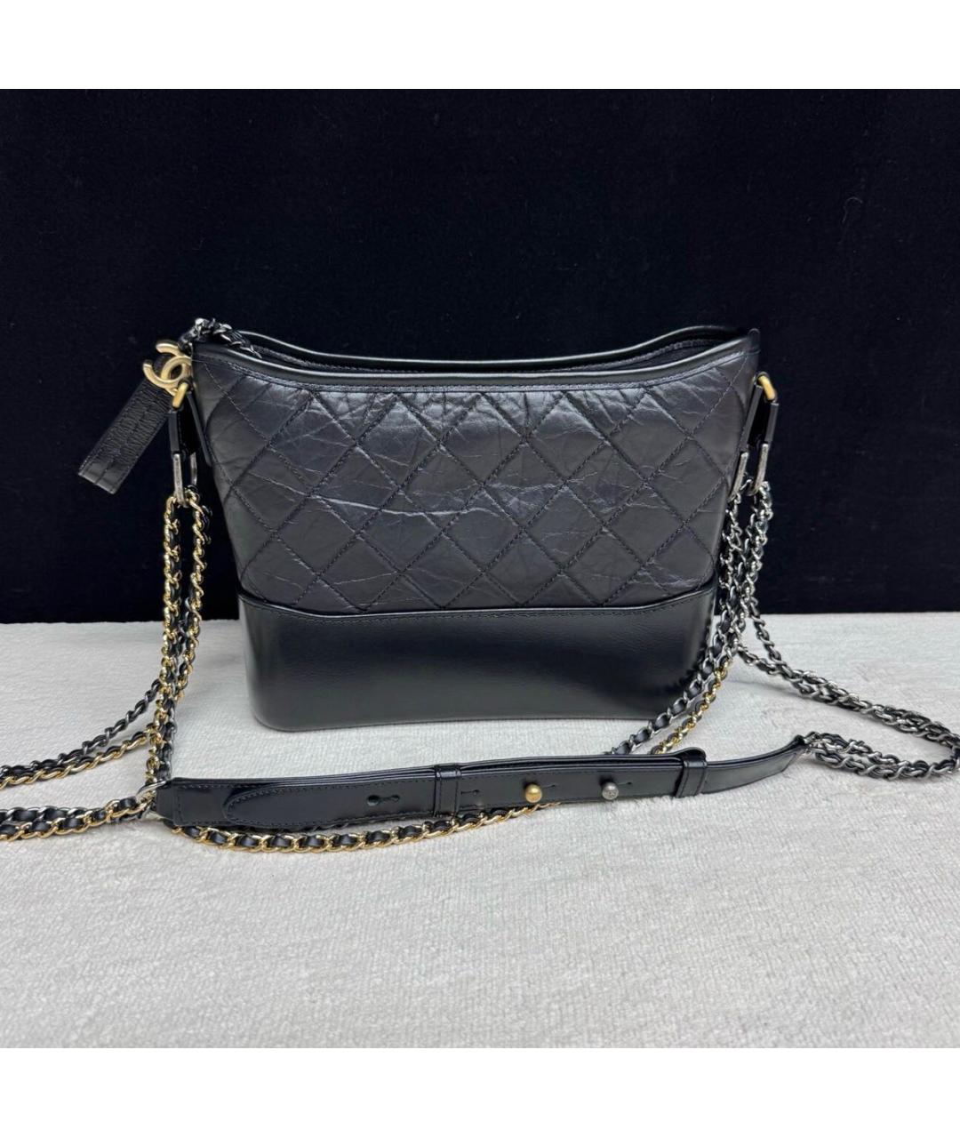 CHANEL Черная кожаная сумка через плечо, фото 2
