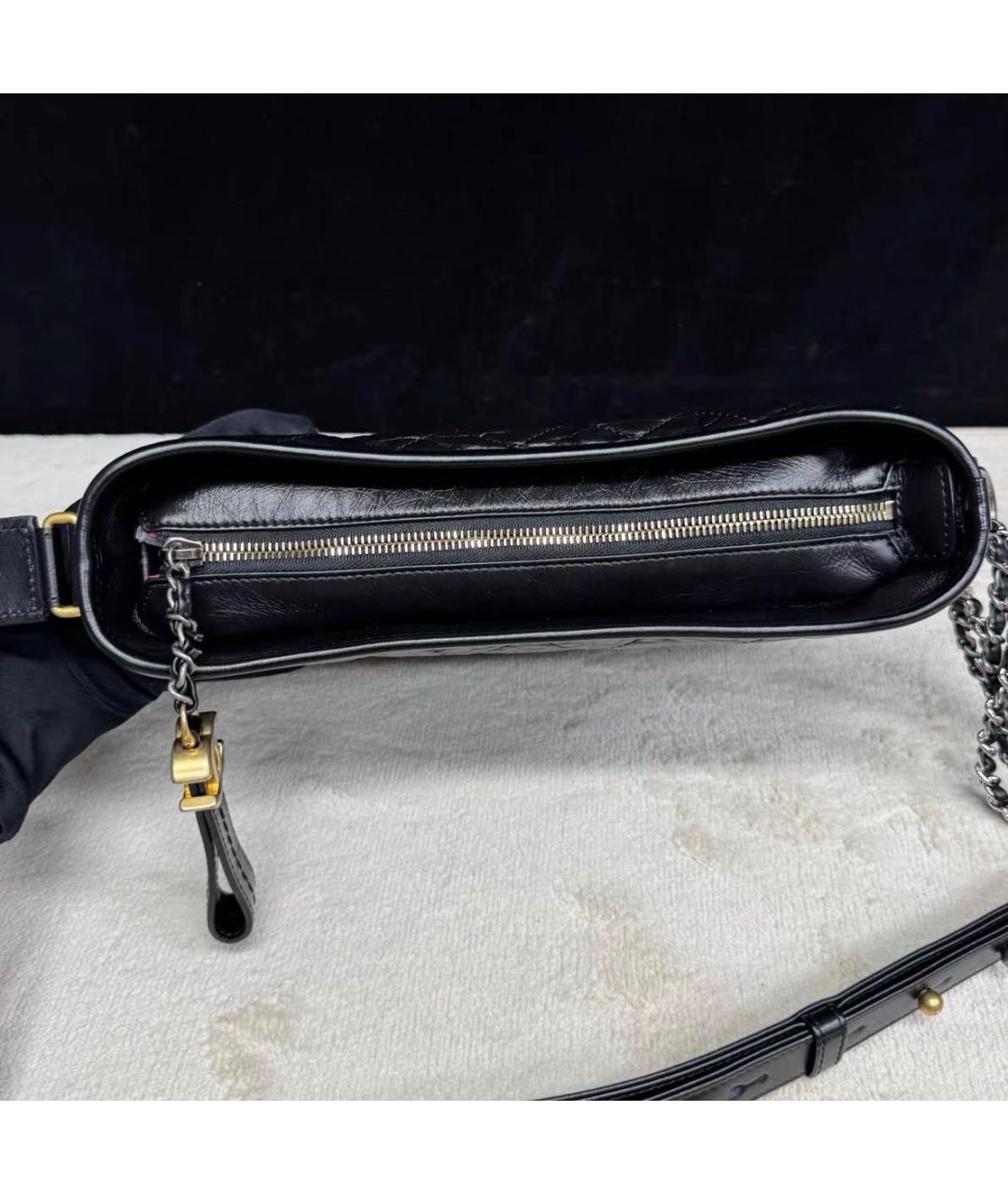 CHANEL Черная кожаная сумка через плечо, фото 6
