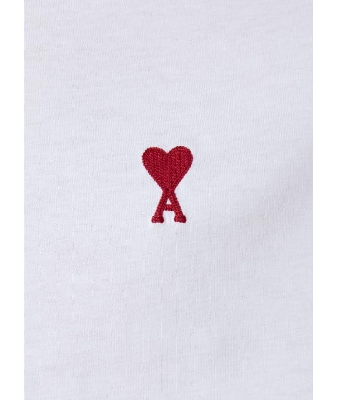 Ami Paris Белая хлопковая футболка, фото 2