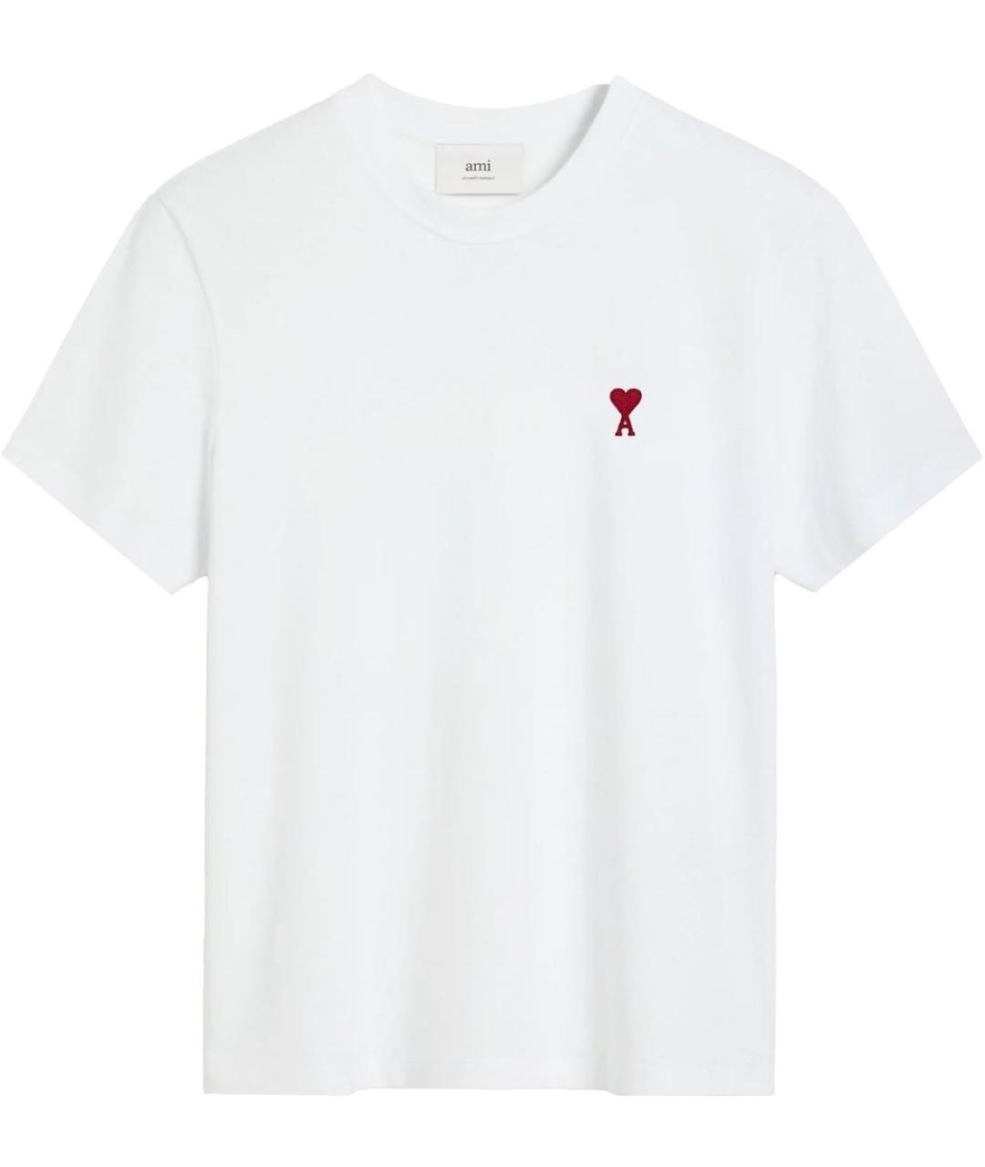 Ami Paris Белая хлопковая футболка, фото 1
