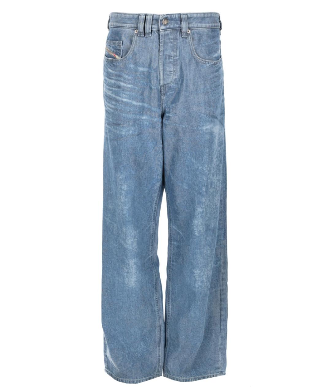 DIESEL Синие хлопковые прямые джинсы, фото 1