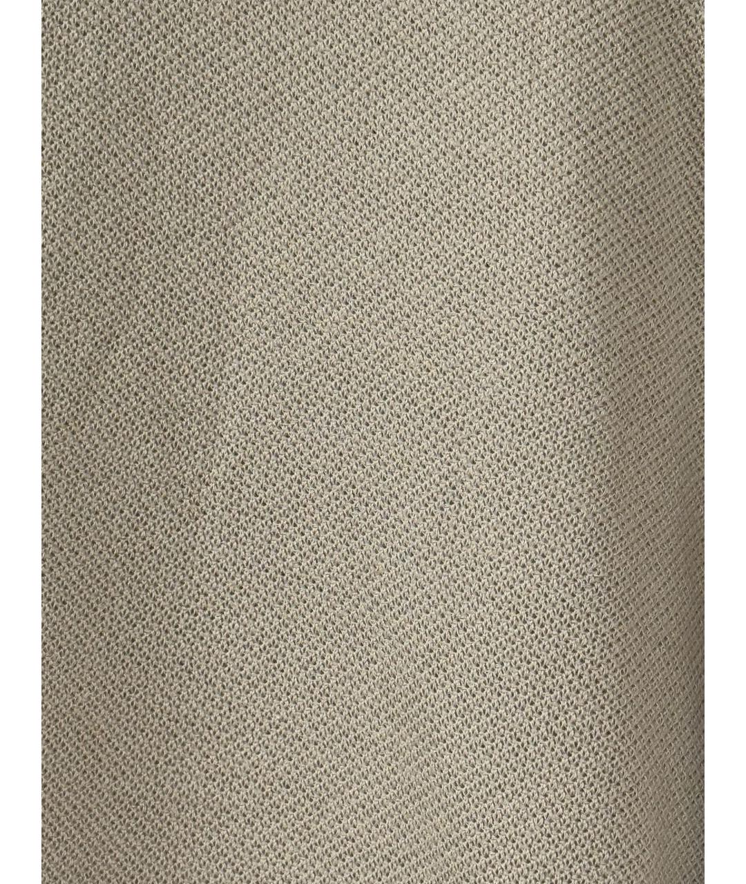 BRIONI Бежевое хлопковое поло с коротким рукавом, фото 4