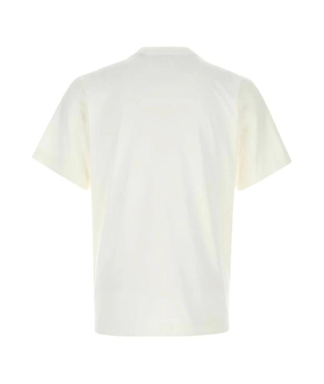 BURBERRY Белая хлопковая футболка, фото 2