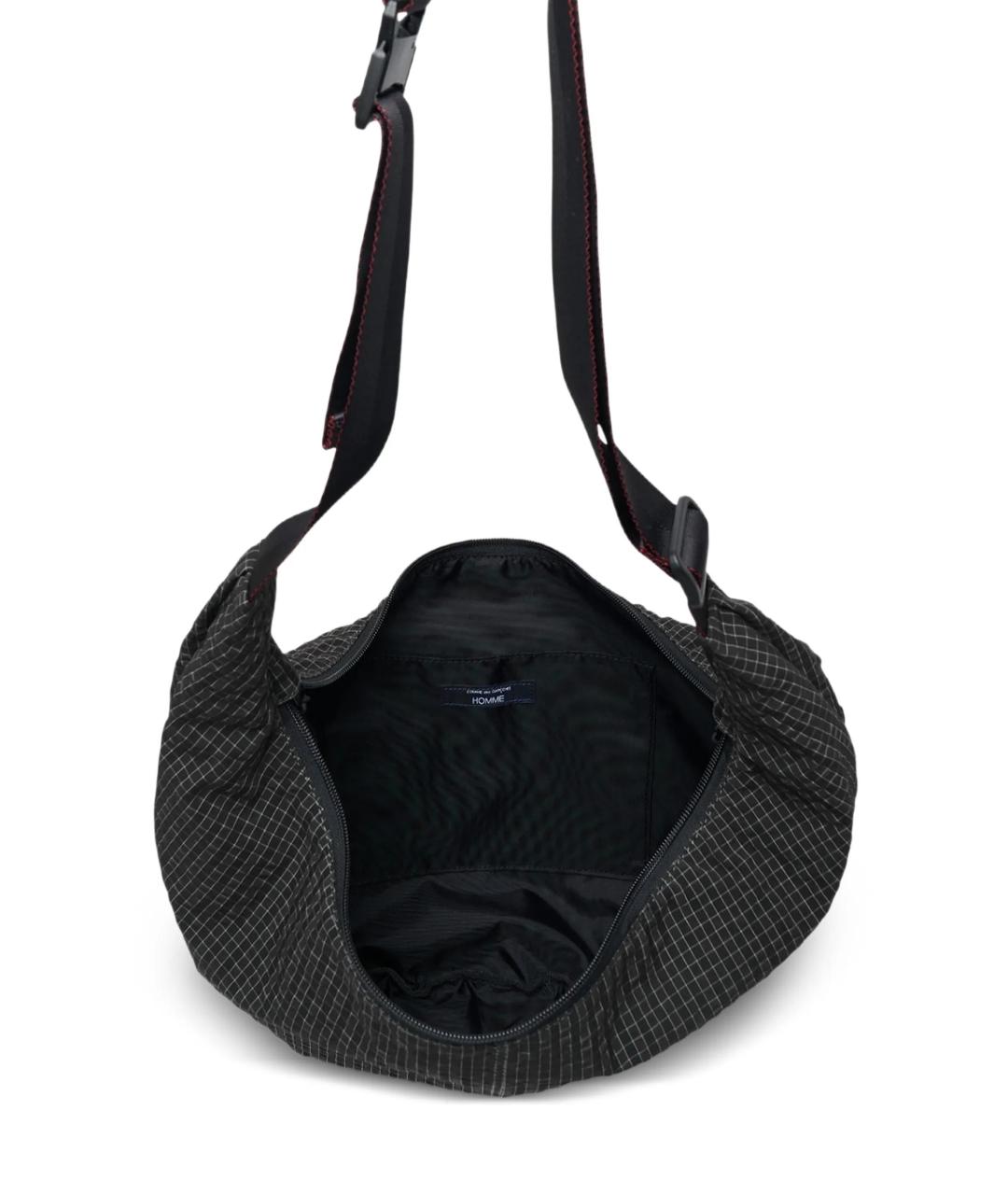 COMME DES GARÇONS HOMME PLUS Черная тканевая сумка на плечо, фото 3