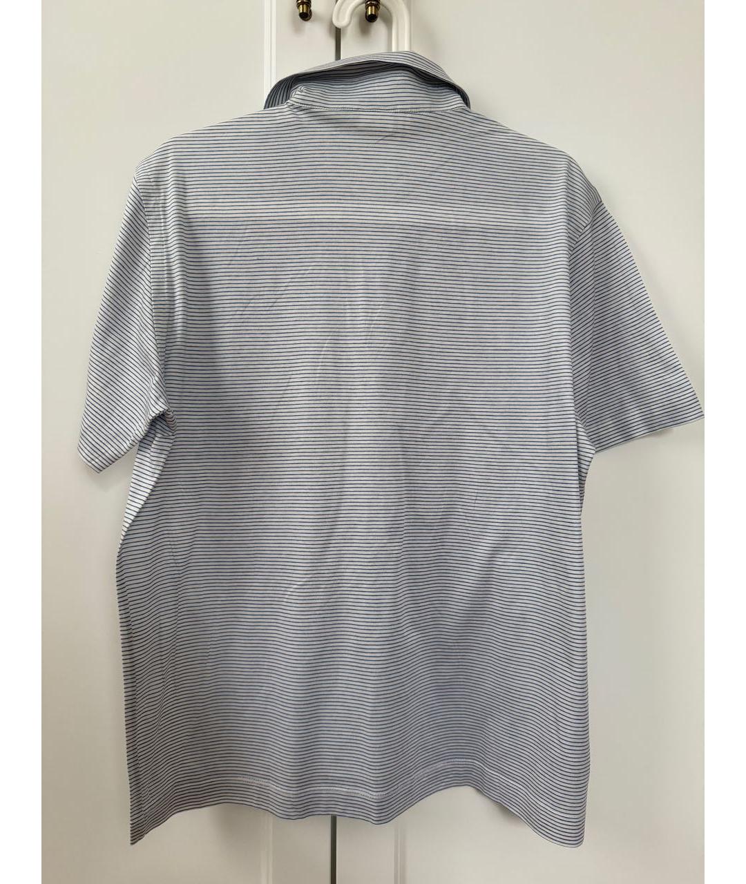 BRIONI Серое хлопковое поло с коротким рукавом, фото 2