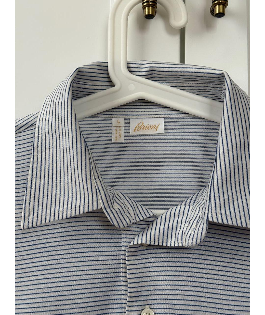 BRIONI Серое хлопковое поло с коротким рукавом, фото 3