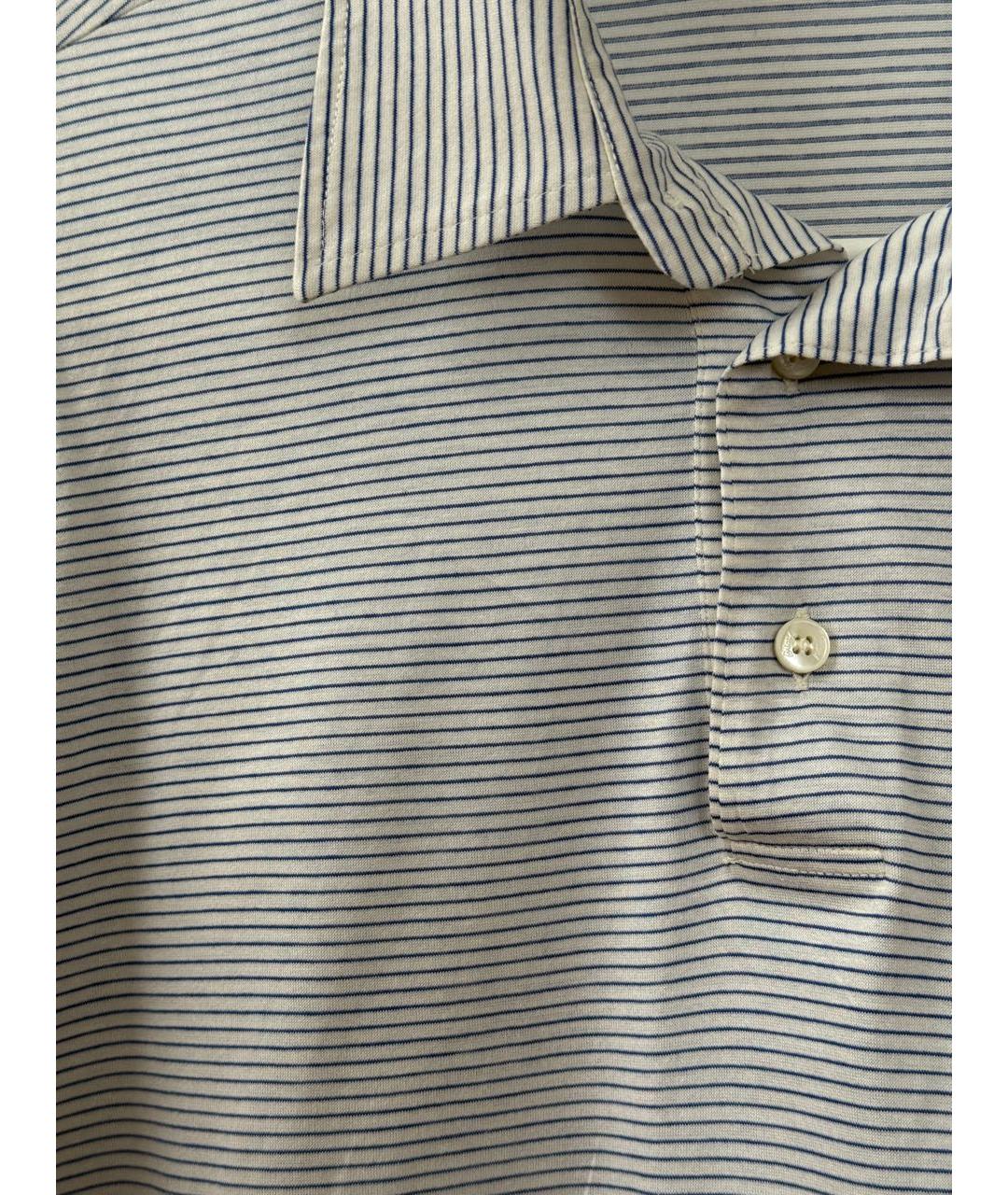 BRIONI Серое хлопковое поло с коротким рукавом, фото 4