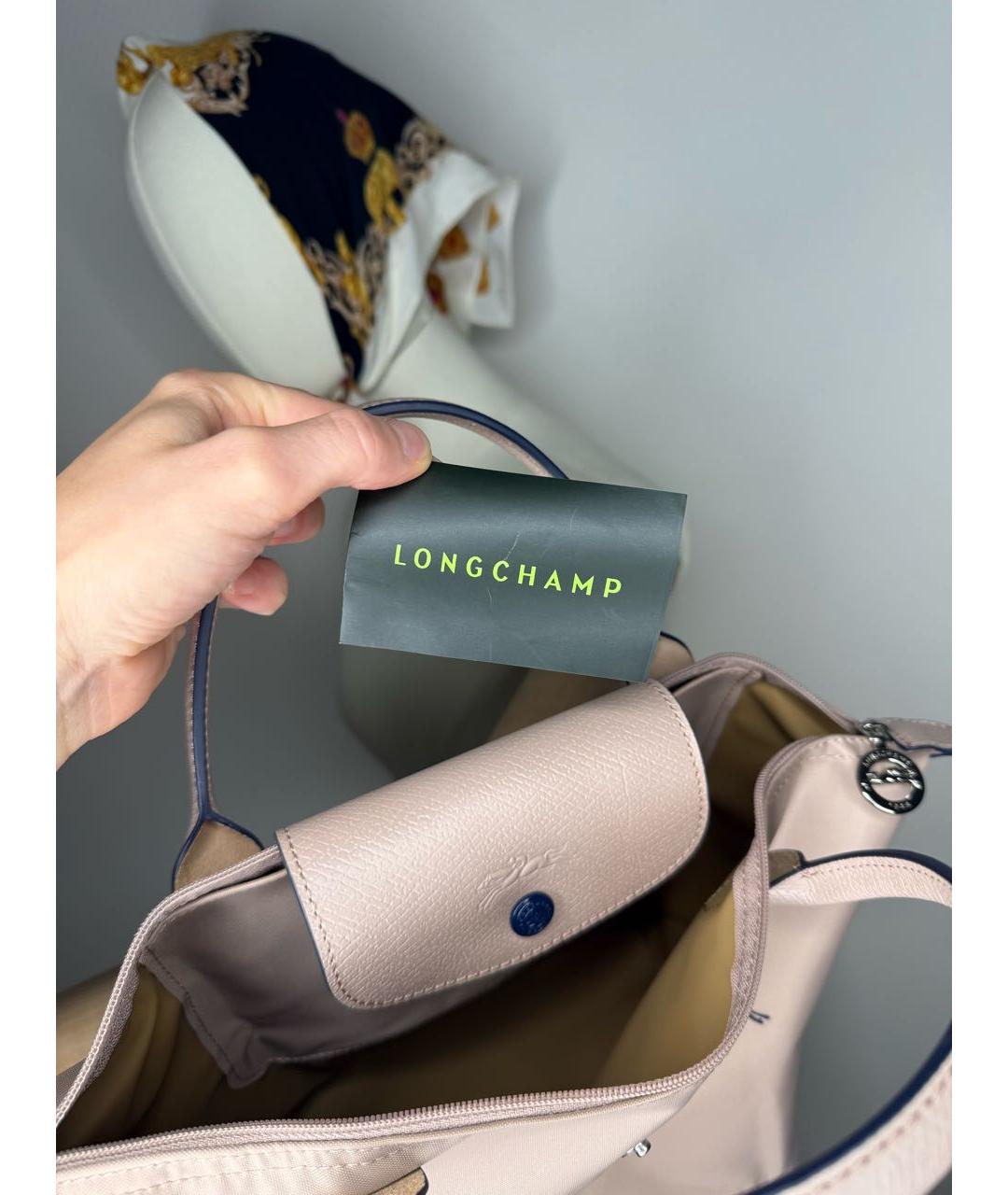 LONGCHAMP Бежевая сумка с короткими ручками, фото 5