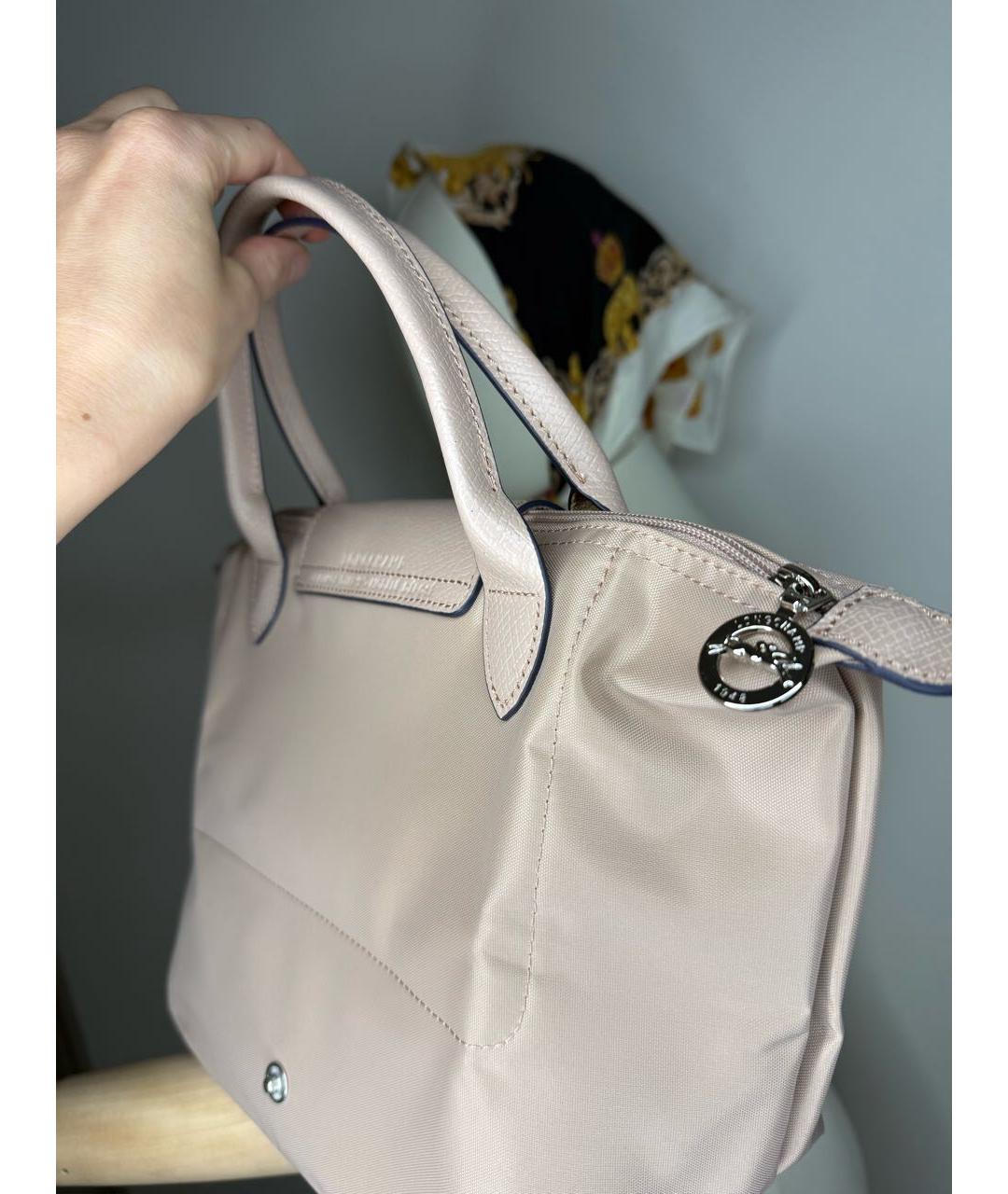 LONGCHAMP Бежевая сумка с короткими ручками, фото 6