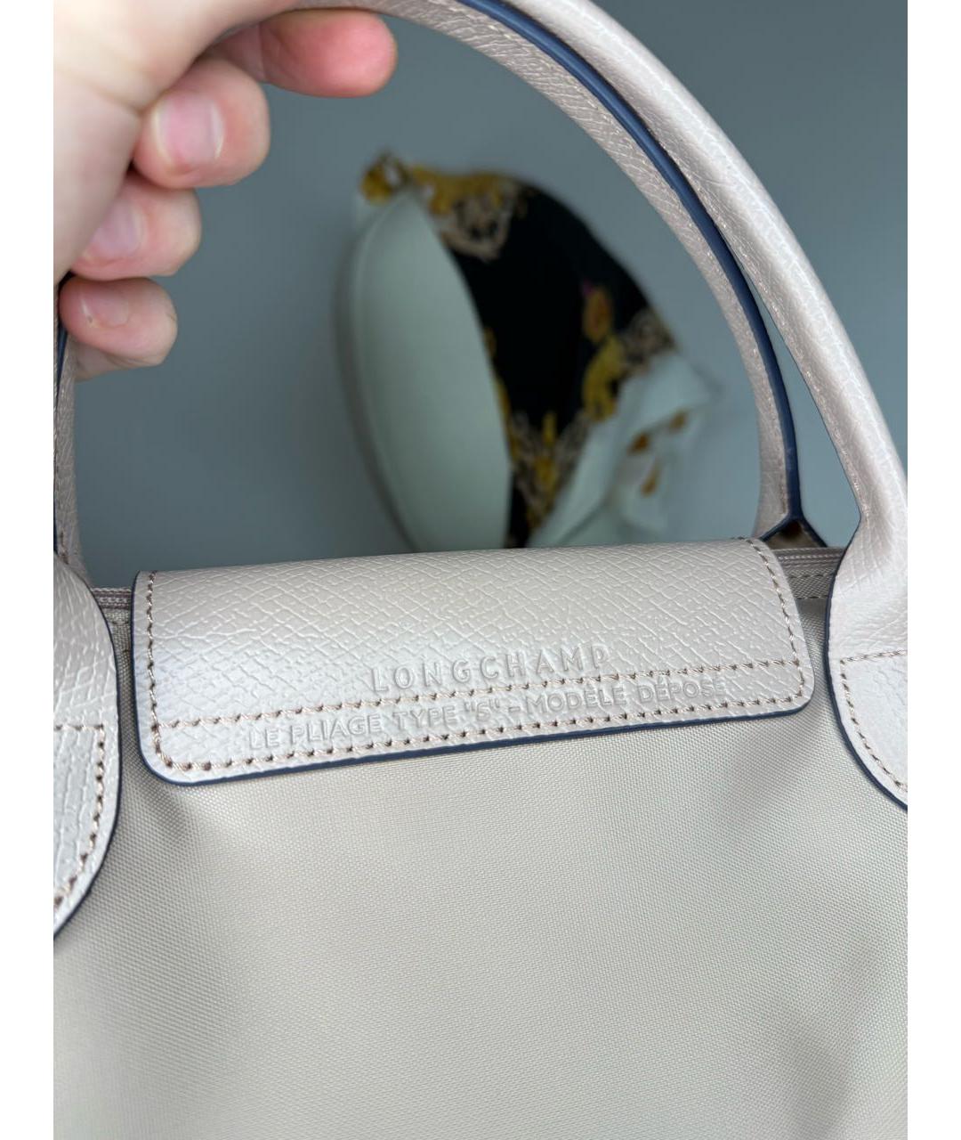 LONGCHAMP Бежевая сумка с короткими ручками, фото 4