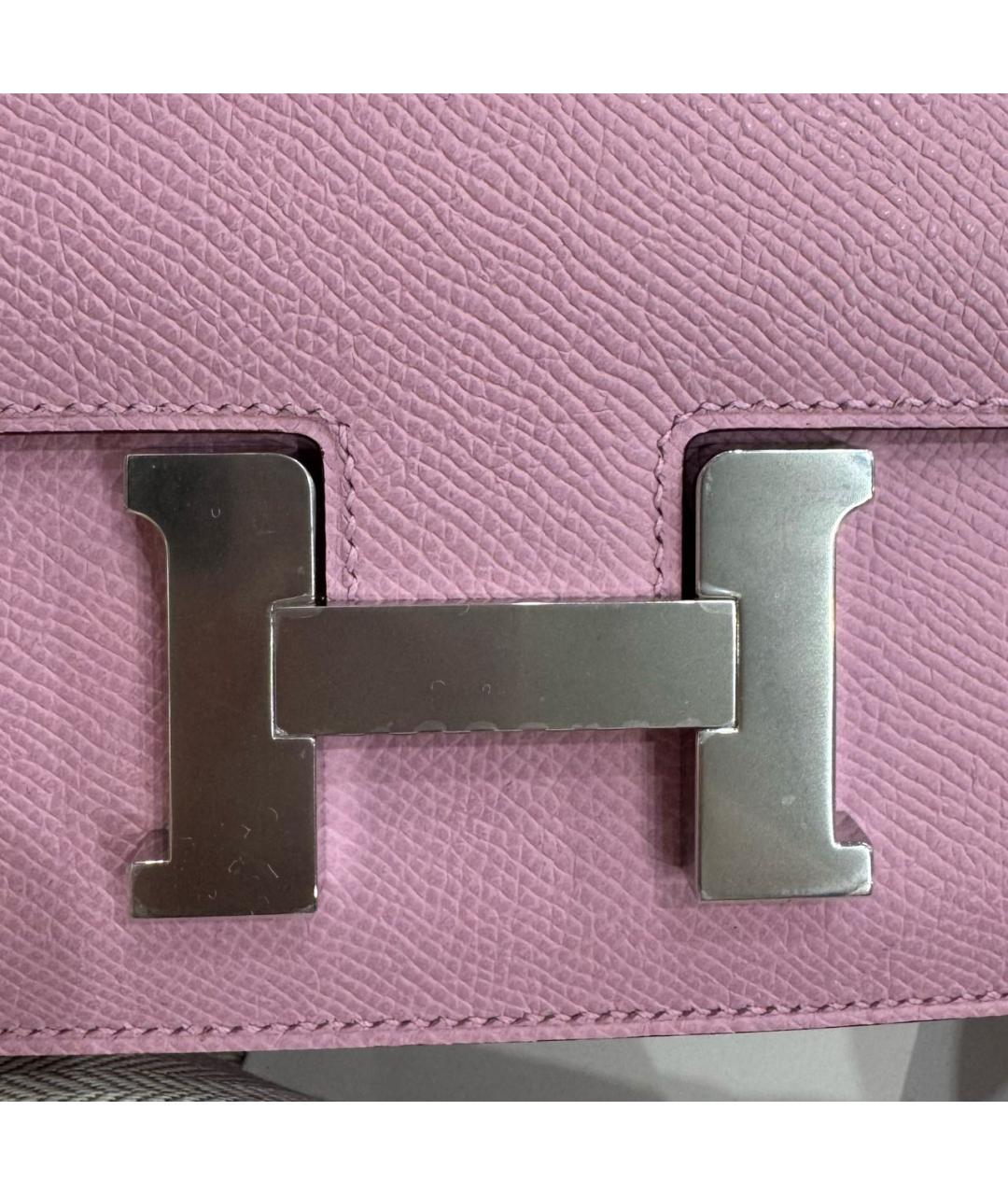 HERMES Розовая кожаная сумка через плечо, фото 6