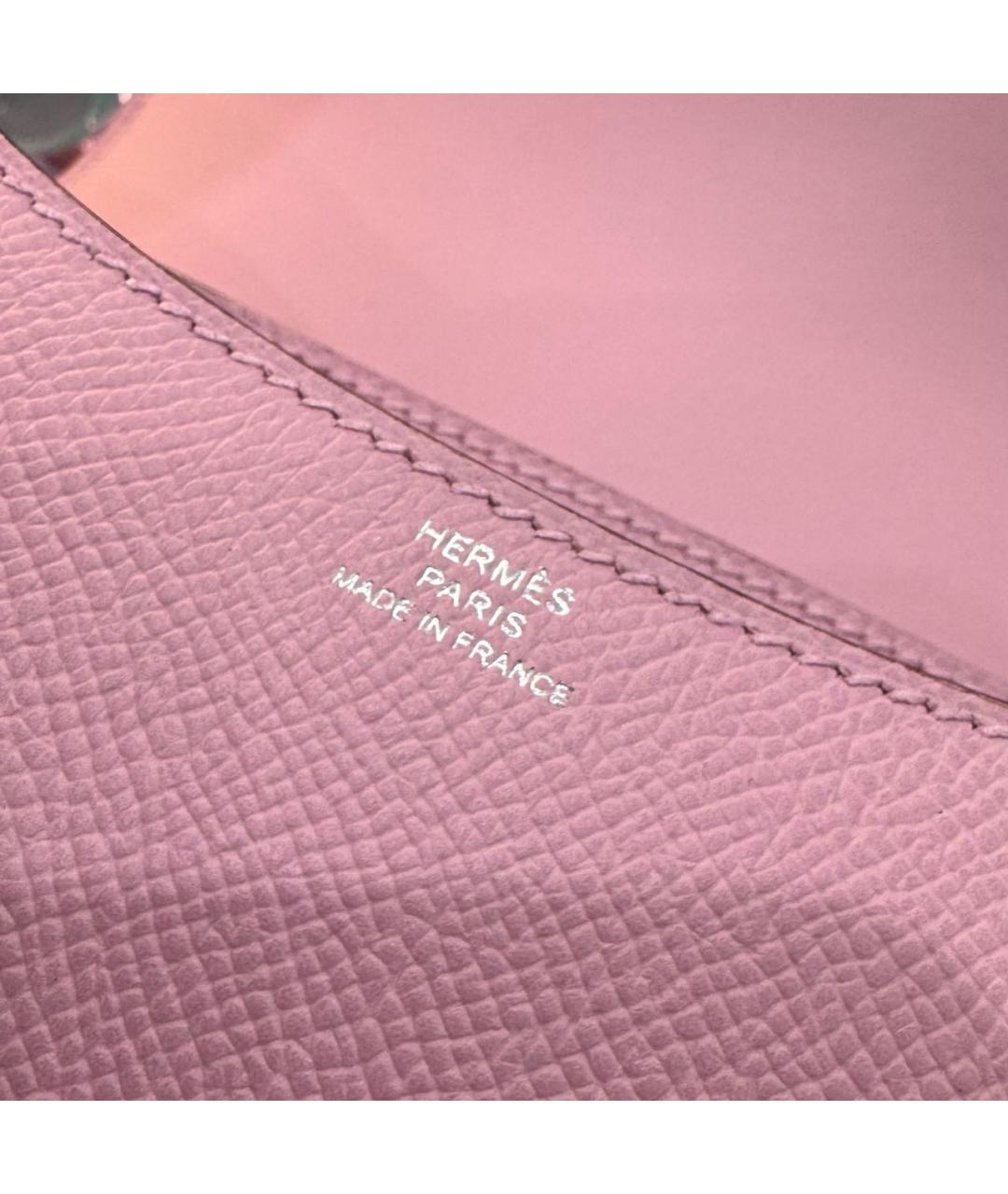 HERMES Розовая кожаная сумка через плечо, фото 8