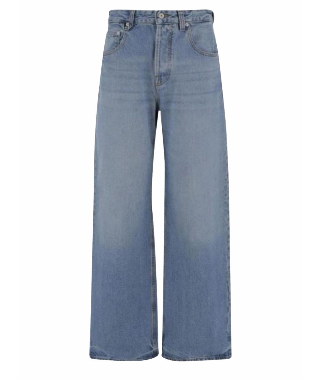 JACQUEMUS Голубые хлопковые джинсы клеш, фото 1