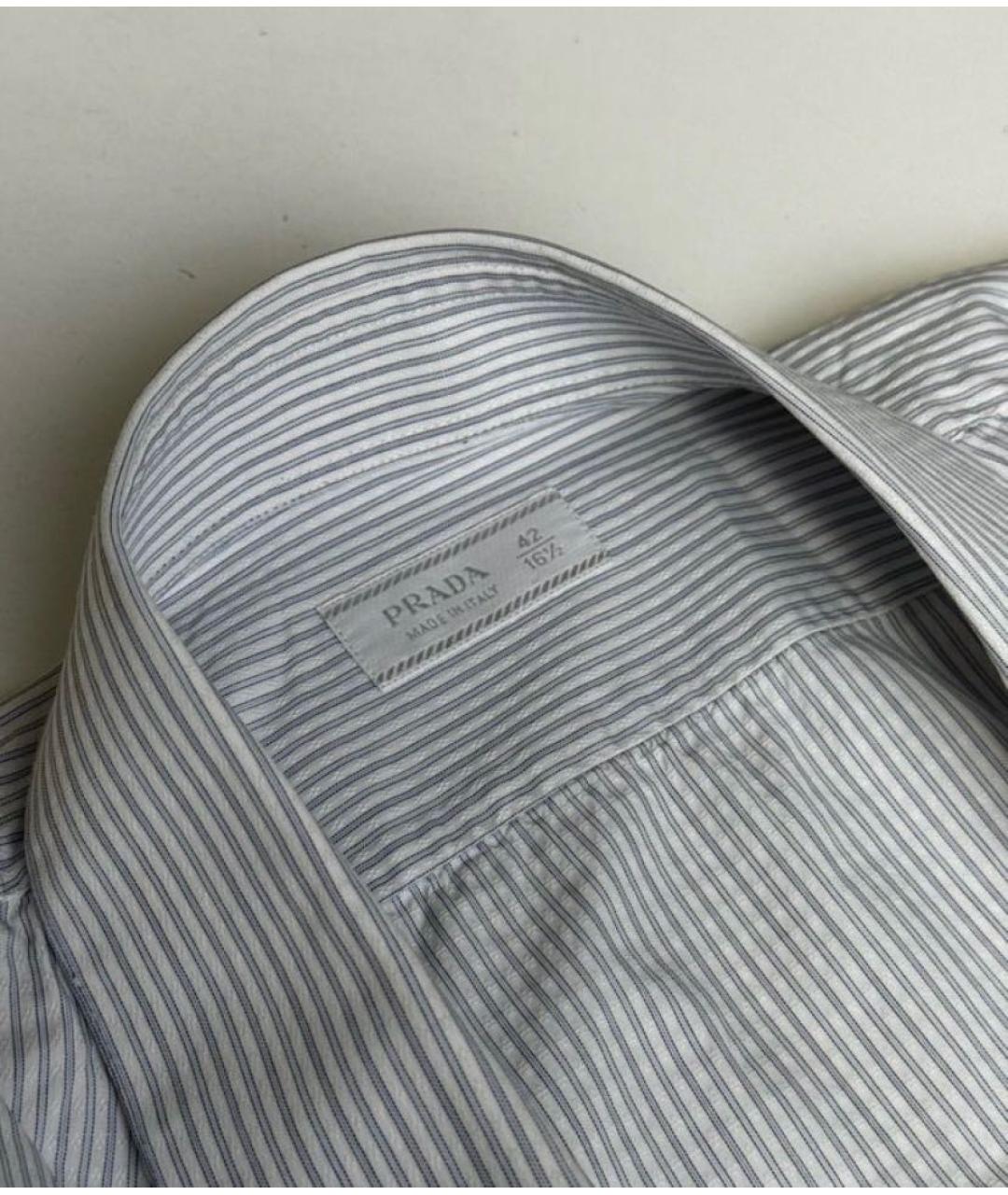 PRADA Голубая хлопковая классическая рубашка, фото 3