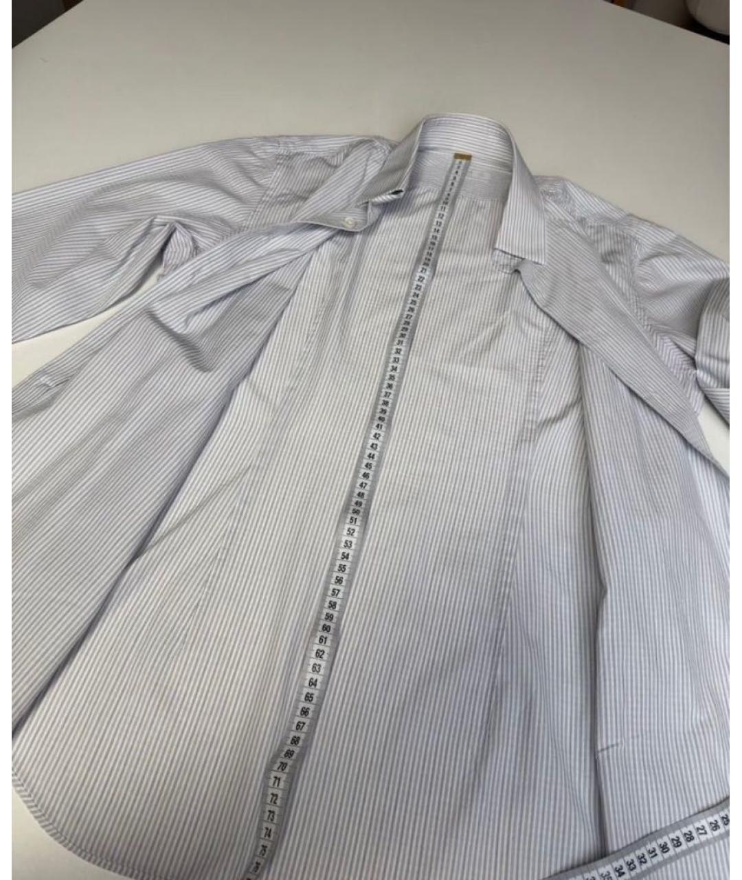PRADA Голубая хлопковая классическая рубашка, фото 8