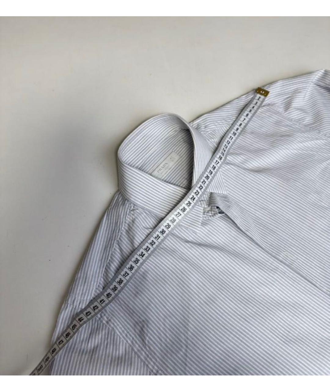 PRADA Голубая хлопковая классическая рубашка, фото 7