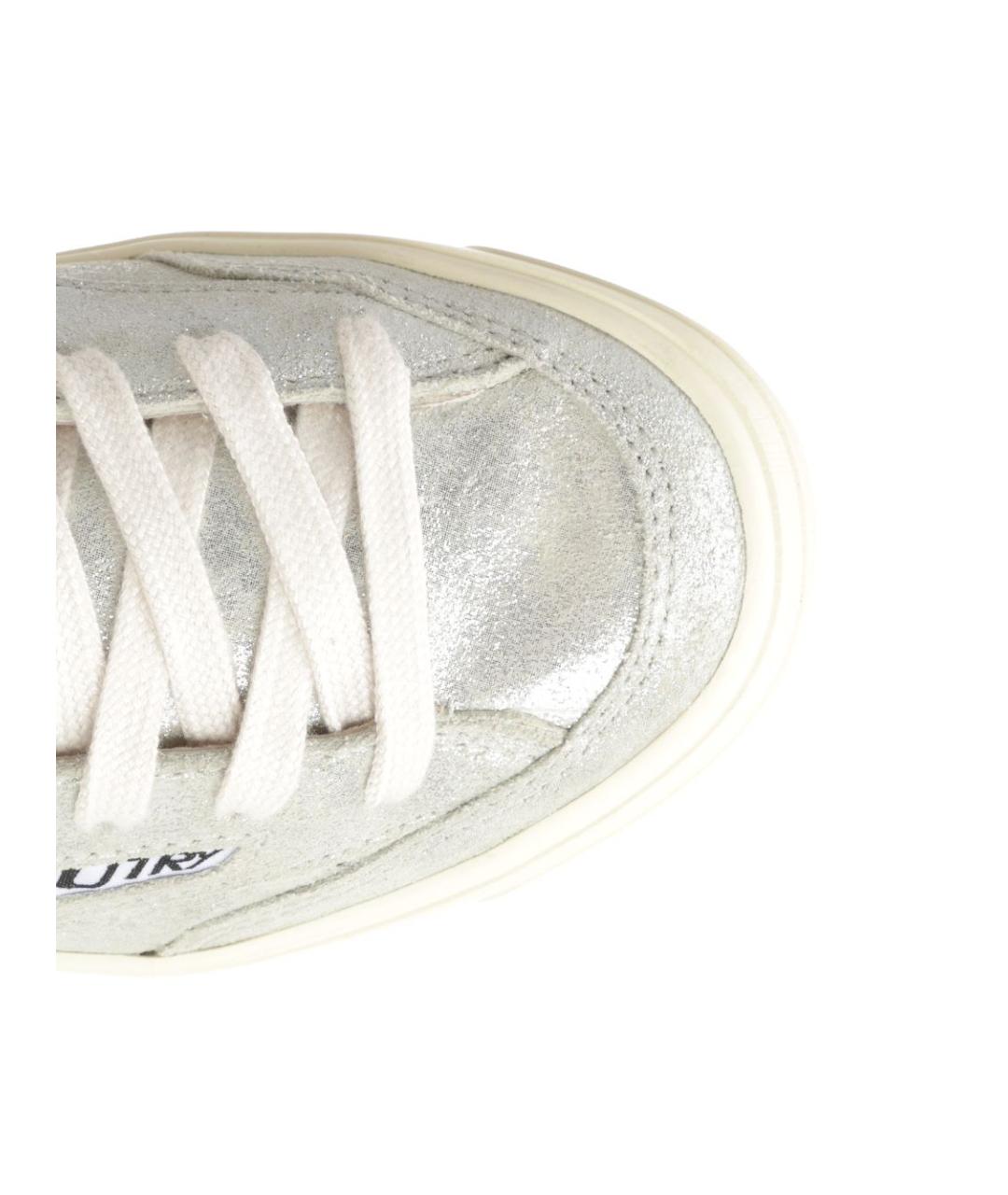 AUTRY Серебряные кожаные кеды, фото 4