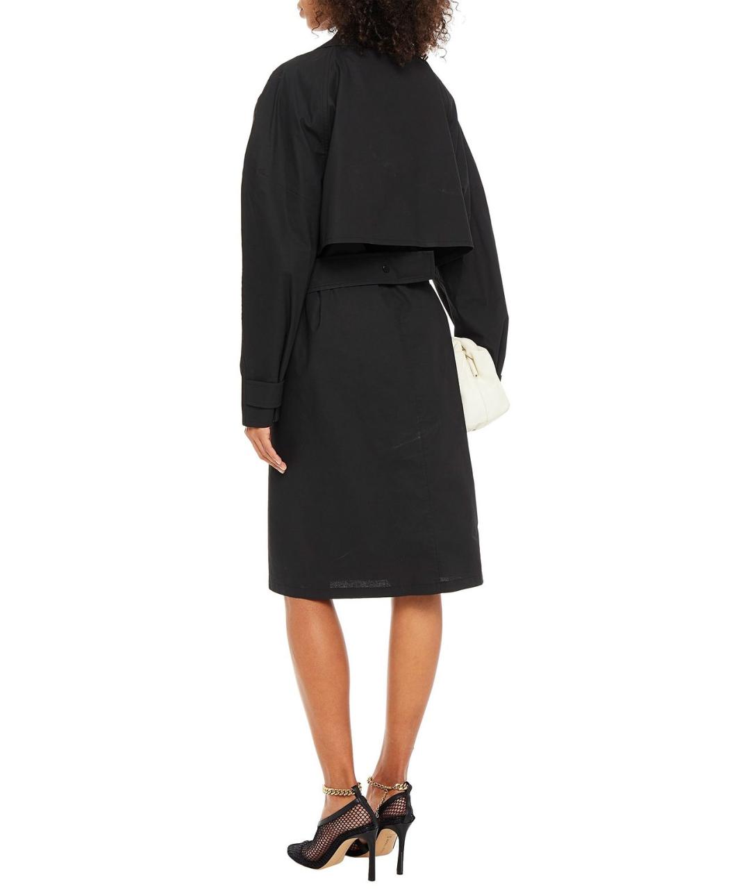 BOTTEGA VENETA Черное хлопковое коктейльное платье, фото 3
