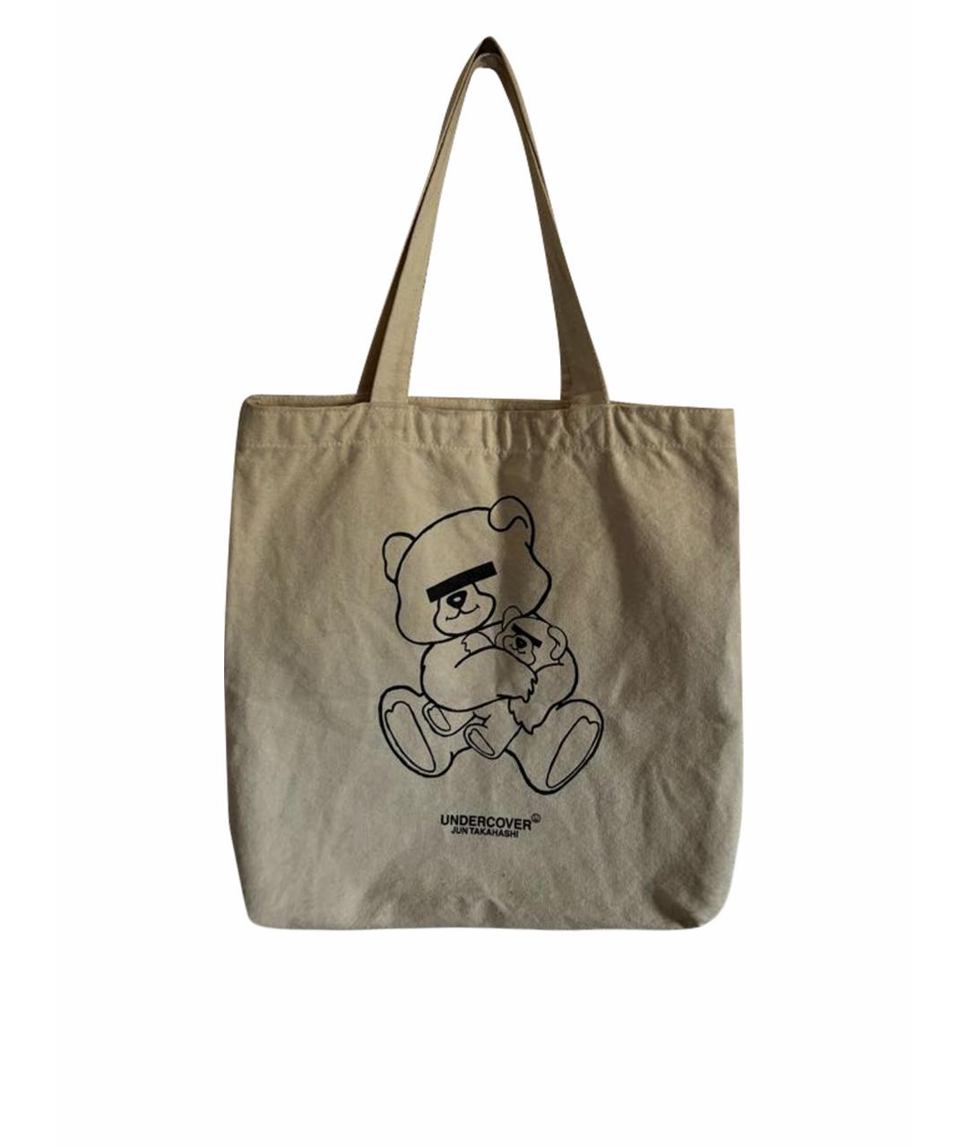 UNDERCOVER Бежевая хлопковая сумка тоут, фото 1