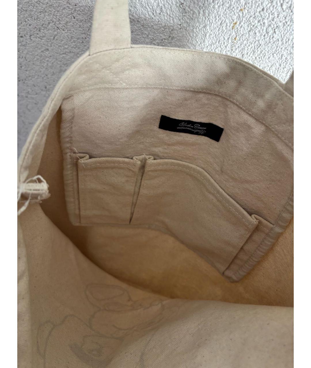 UNDERCOVER Бежевая хлопковая сумка тоут, фото 3