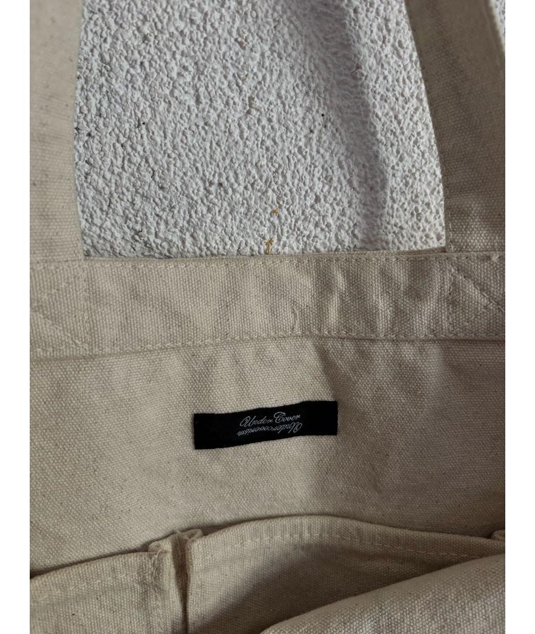 UNDERCOVER Бежевая хлопковая сумка тоут, фото 4