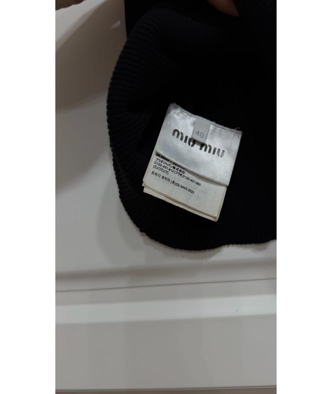 MIU MIU Черная футболка, фото 4