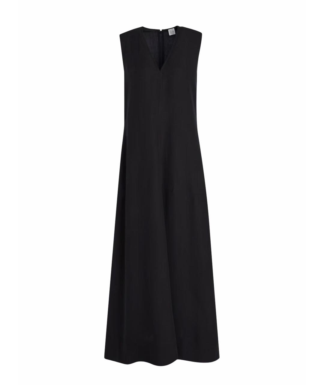 TOTEME Черное вискозное повседневное платье, фото 1