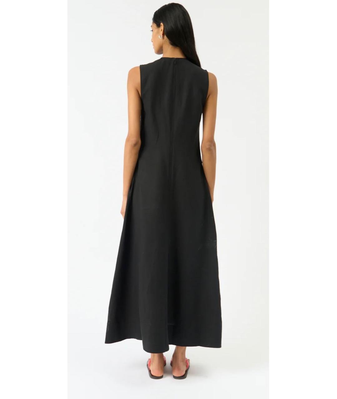 TOTEME Черное вискозное повседневное платье, фото 8