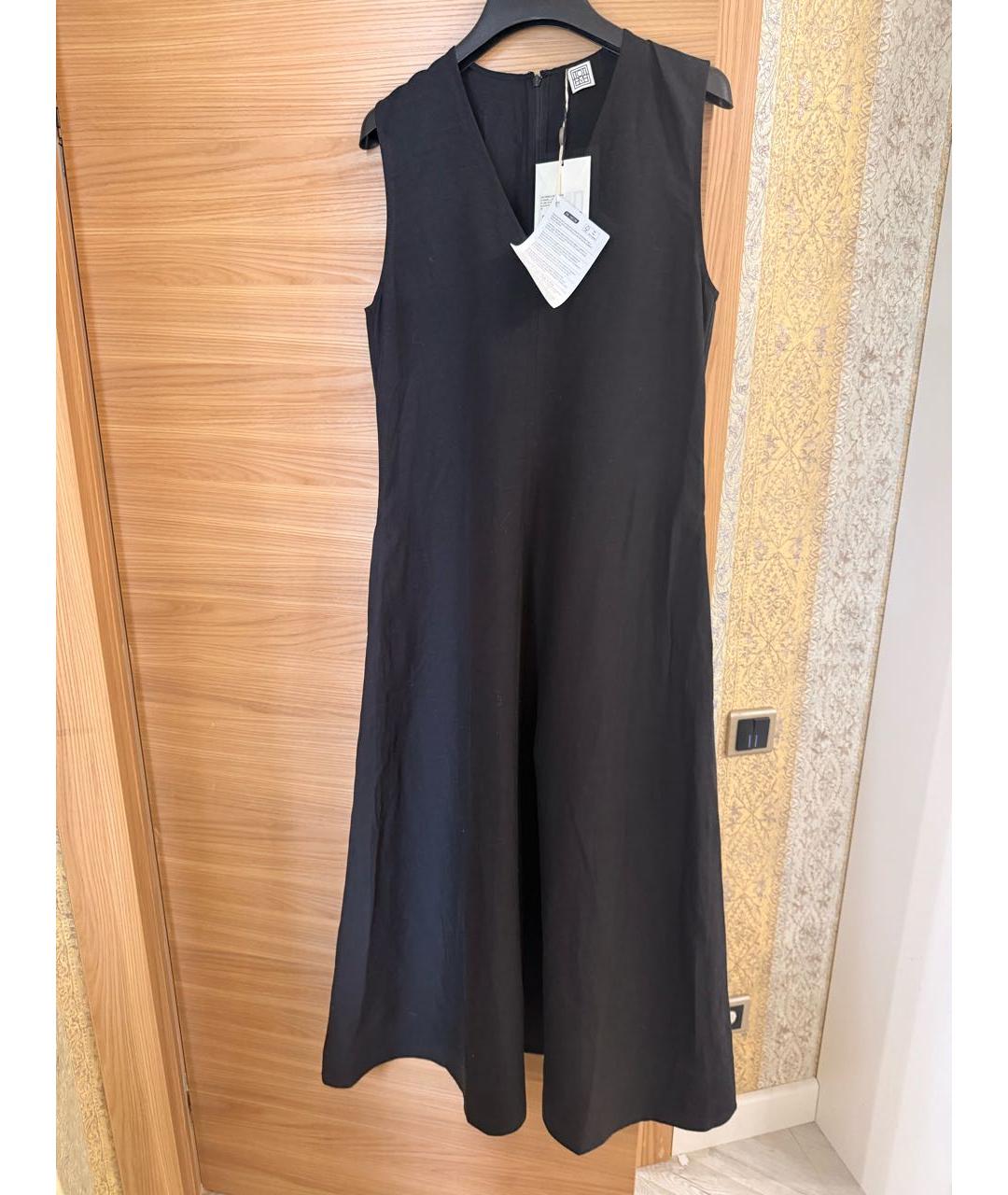 TOTEME Черное вискозное повседневное платье, фото 2