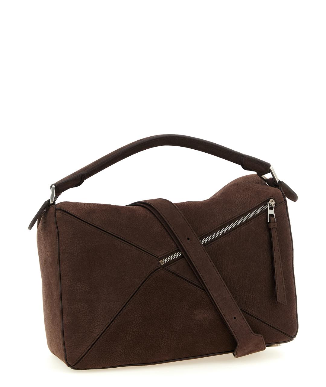 LOEWE Коричневая замшевая сумка на плечо, фото 2