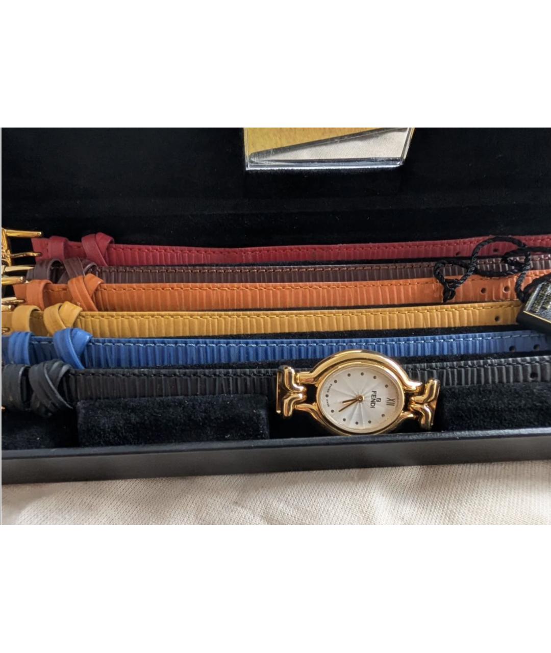 FENDI Золотые позолоченные часы, фото 6