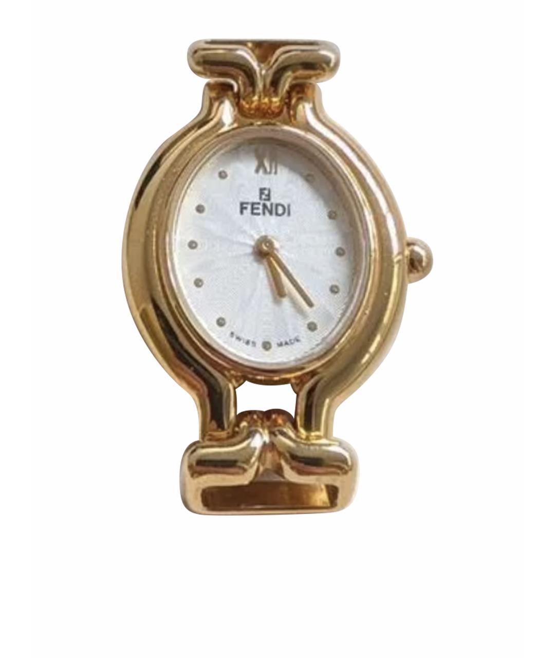 FENDI Золотые позолоченные часы, фото 1