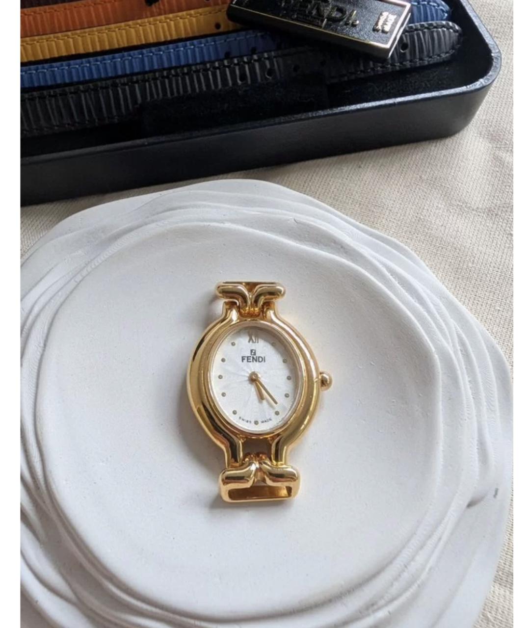 FENDI Золотые позолоченные часы, фото 2