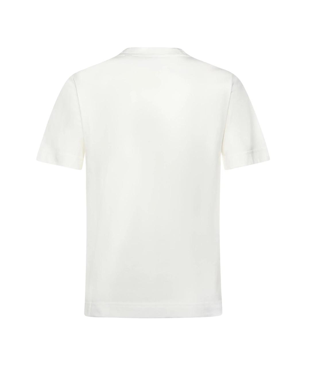 BURBERRY Белая хлопковая футболка, фото 2