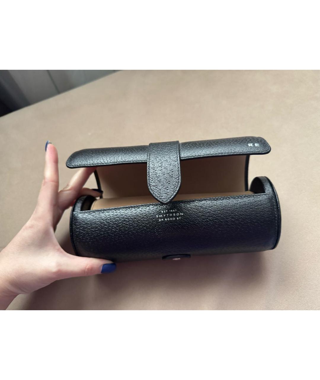 SMYTHSON Черные кожаные часы, фото 4