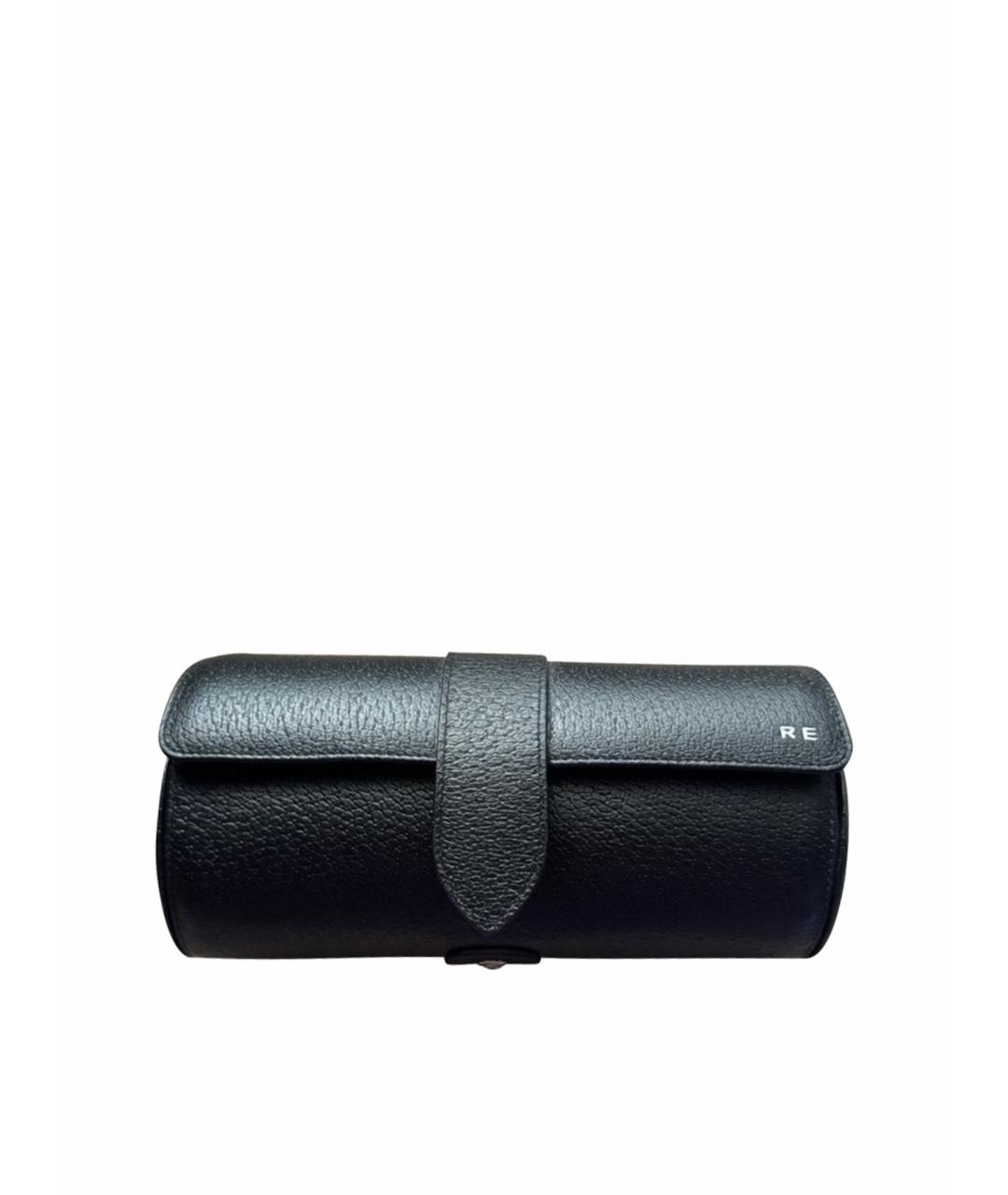 SMYTHSON Черные кожаные часы, фото 1