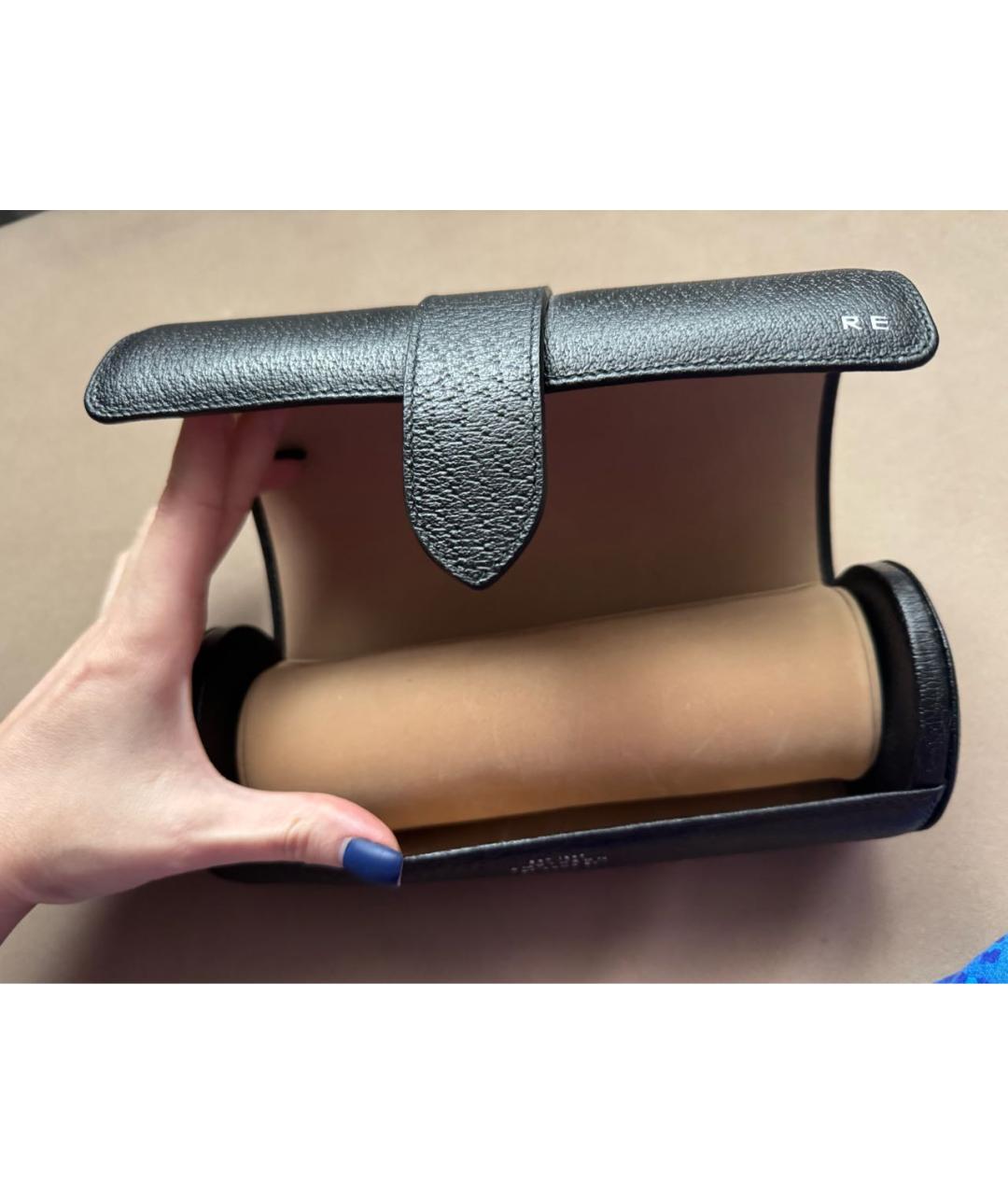 SMYTHSON Черные кожаные часы, фото 2