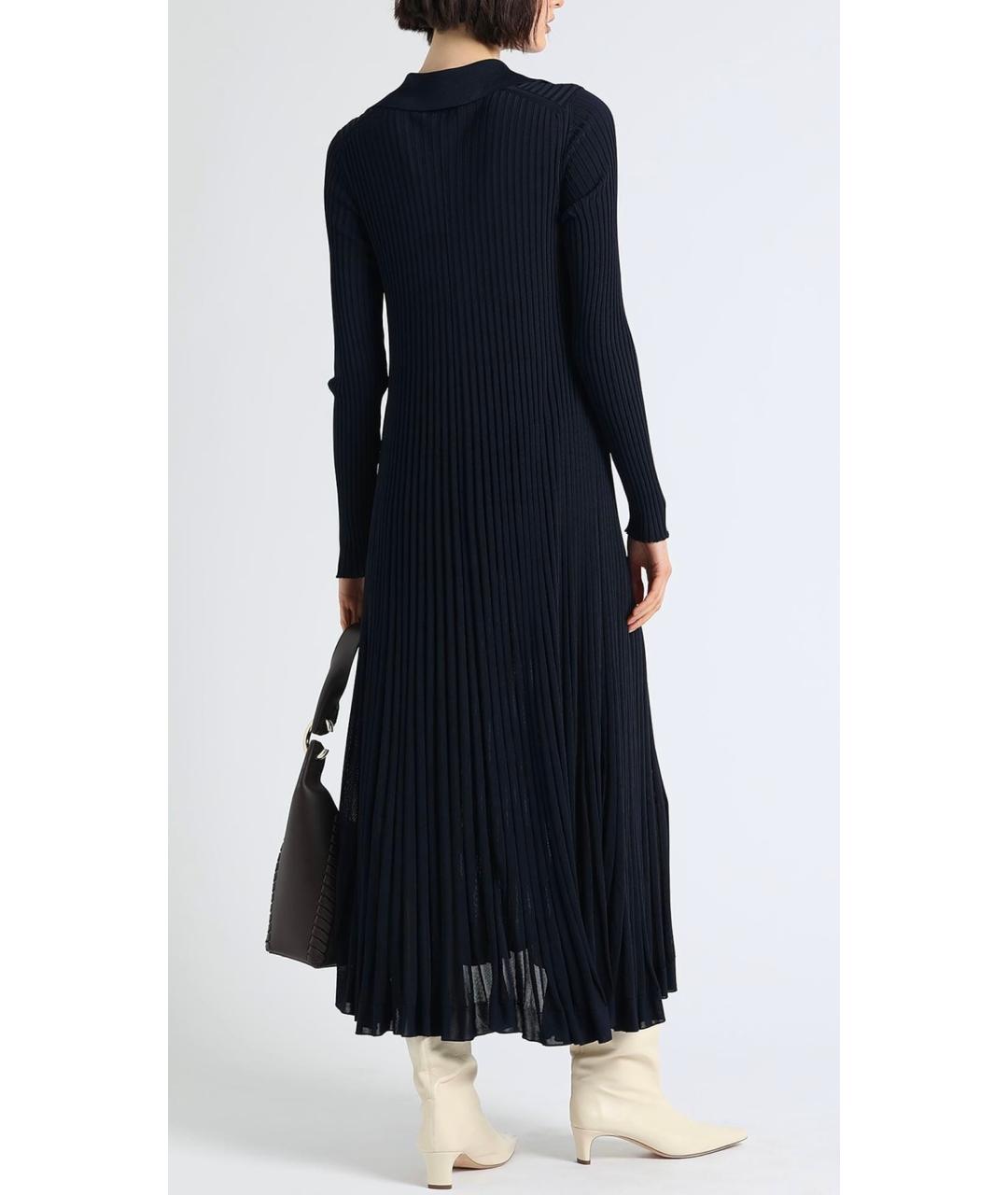 BOTTEGA VENETA Темно-синее вискозное коктейльное платье, фото 5