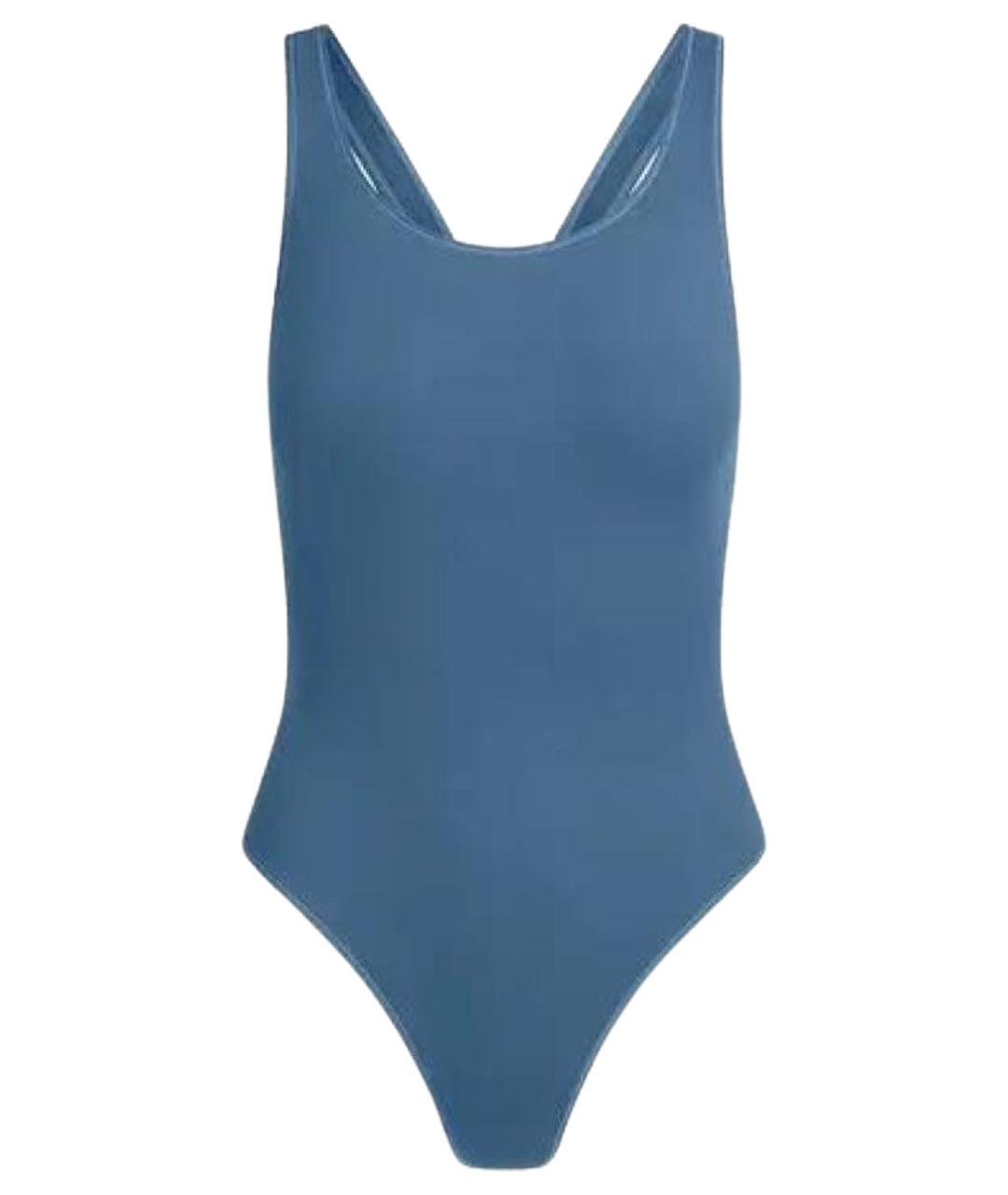 SKIMS Синее хлопко-эластановое боди, фото 1