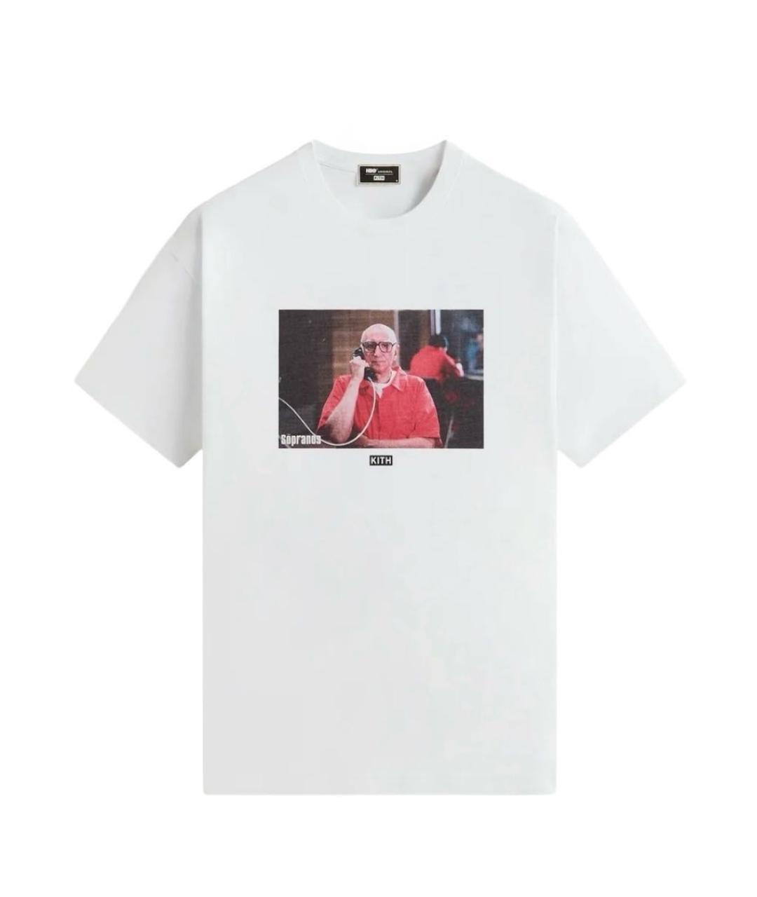 KITH Белая хлопковая футболка, фото 4