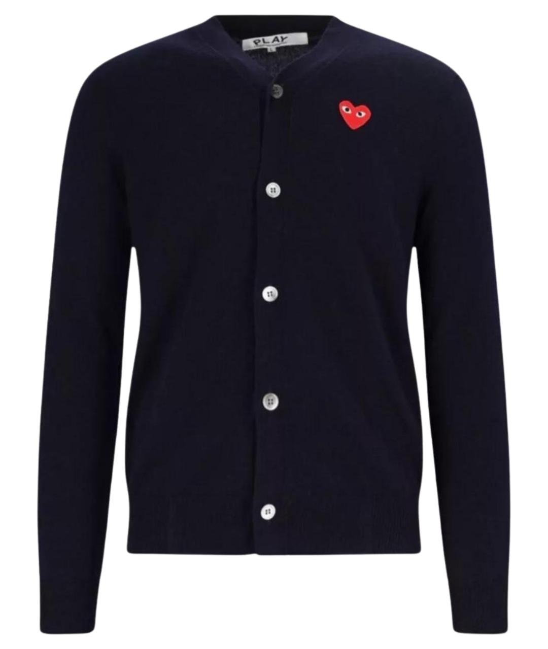 COMME DES GARÇONS PLAY Темно-синий кардиган, фото 1