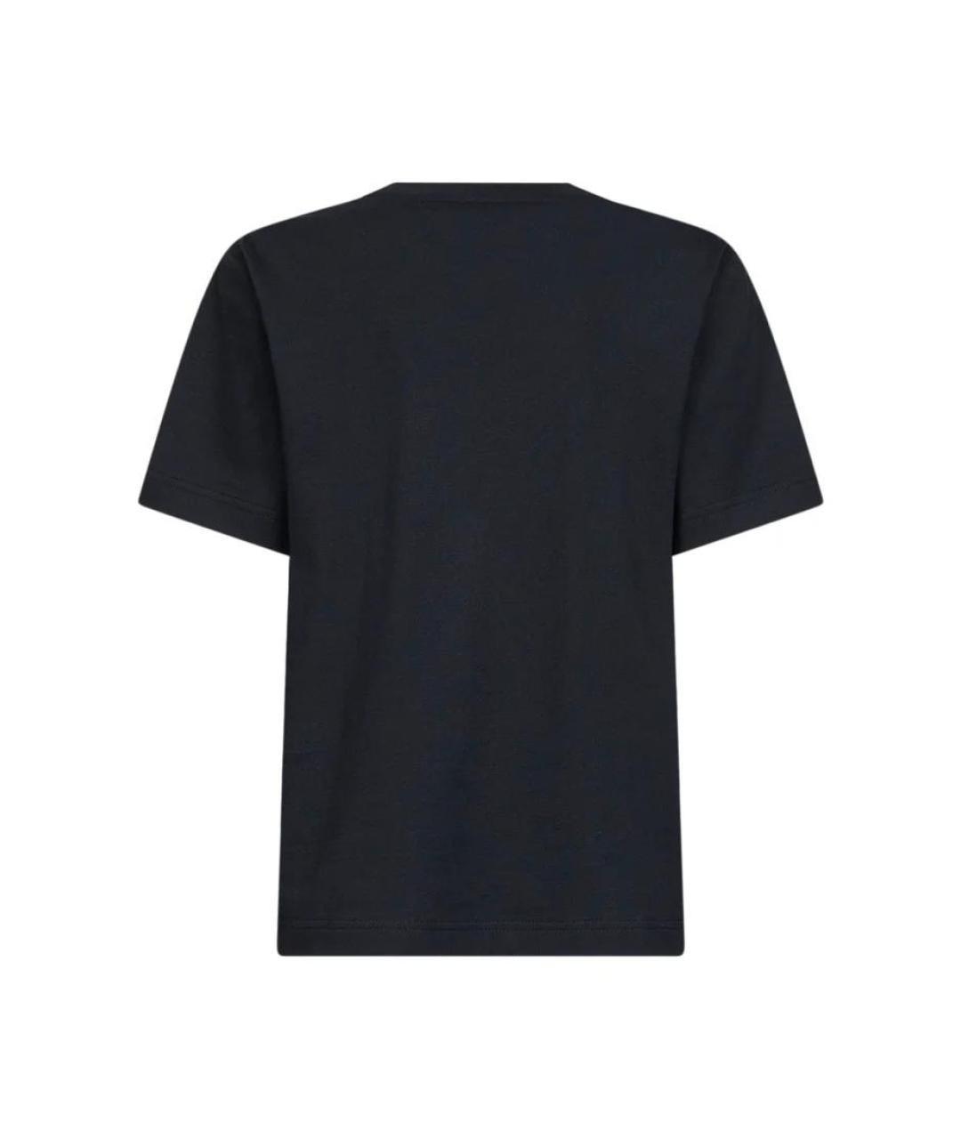 BURBERRY Черная хлопковая футболка, фото 2